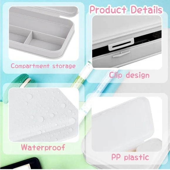 Pick 1: Pencil Case Gray or White - New - Picture 7 of 7